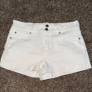 Women's White Shorts stretchy and curvy